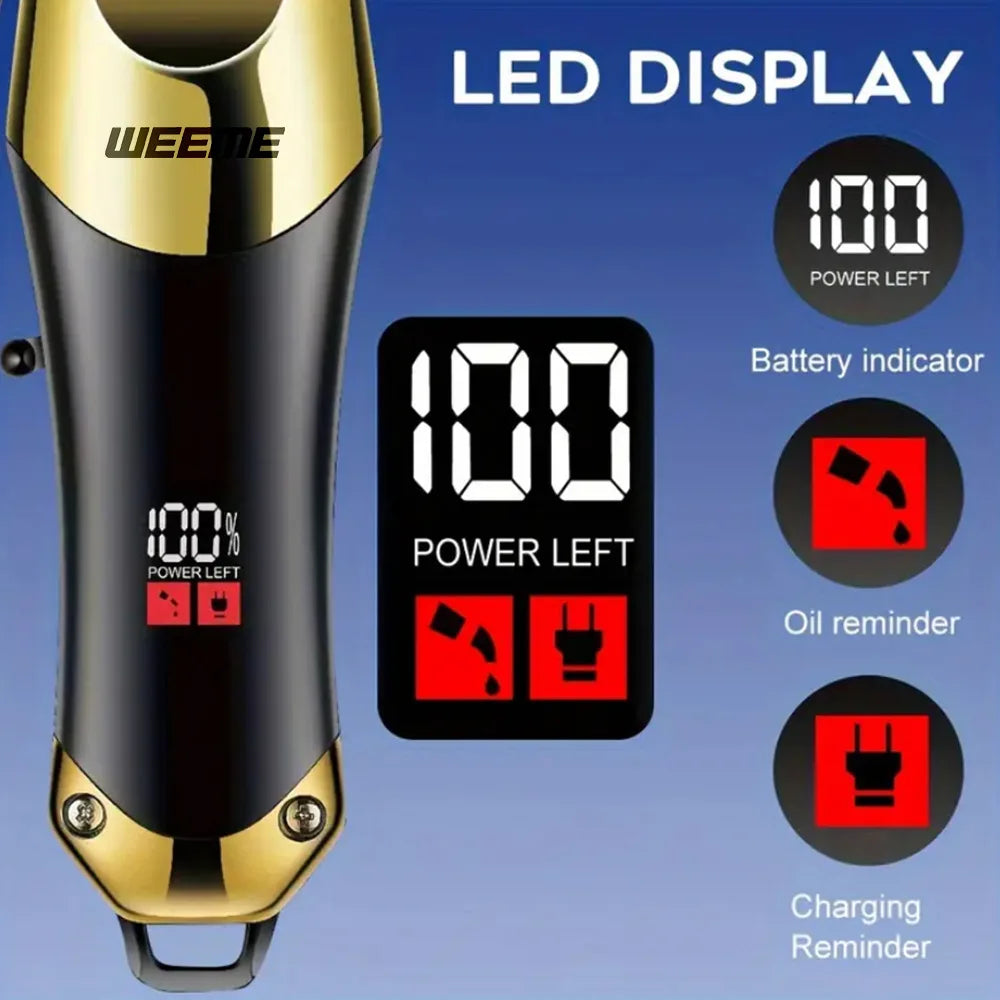 Máquina de cortar cabelo elétrica vintage masculina T9, aparador de barba/cabelo recarregável…